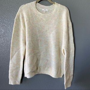 BP. Sweater Womens Size Large Marl Rainbow Flecked Crew Neck Pullover Knitted.